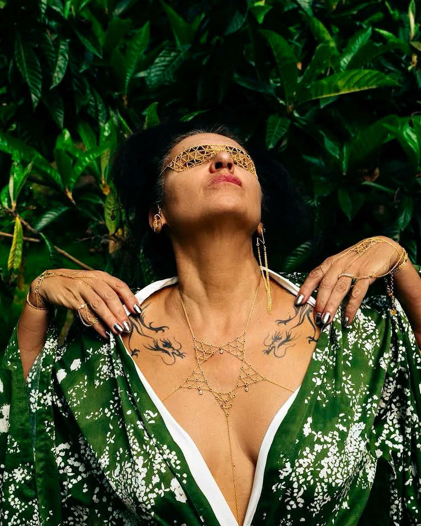 Portal Body Chain with Zirconia - Goldish