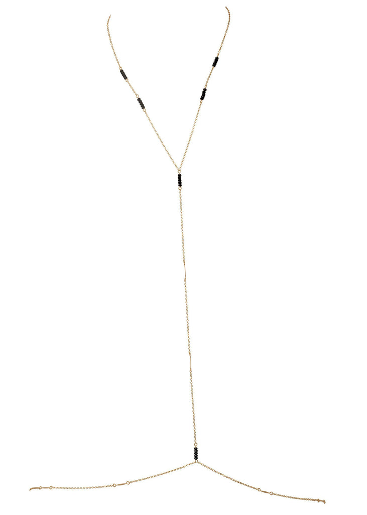 Gemstone Simplicity Bodychain - Goldish