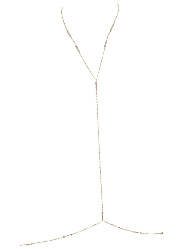 Gemstone Simplicity Bodychain - Goldish