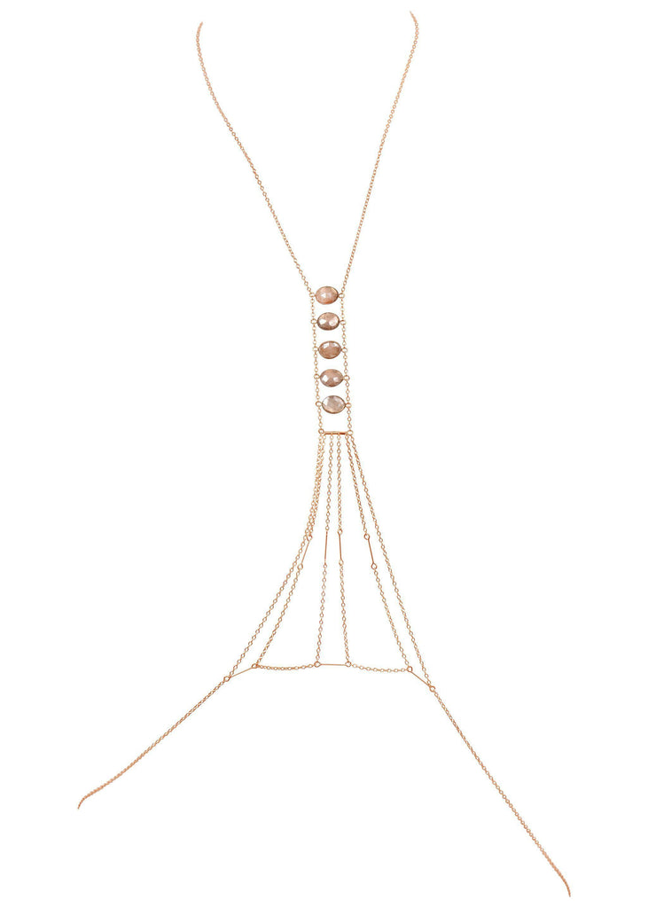 Moonstone Heart Chakra - Goldish