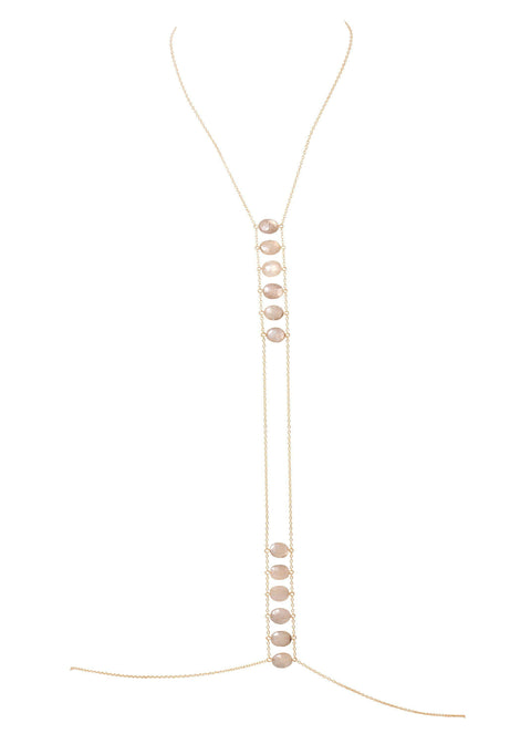 Moonstone Ladders To Bliss Bodychain - Goldish