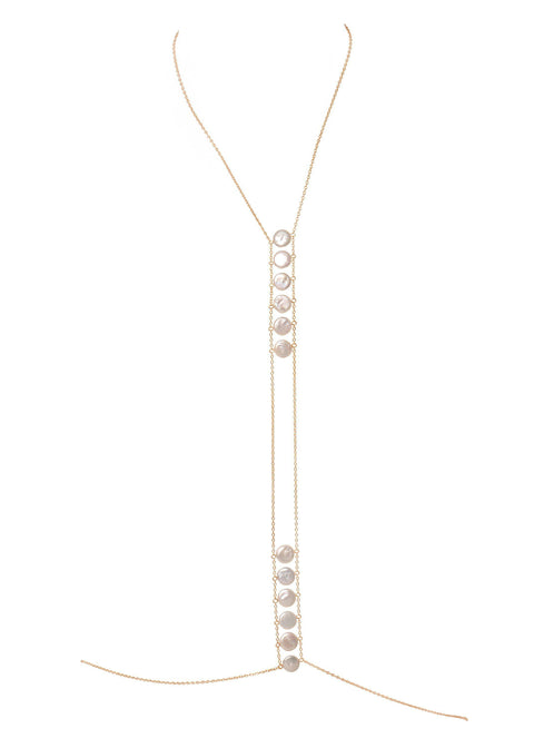 Pearl Ladders to Bliss Bodychain - Goldish