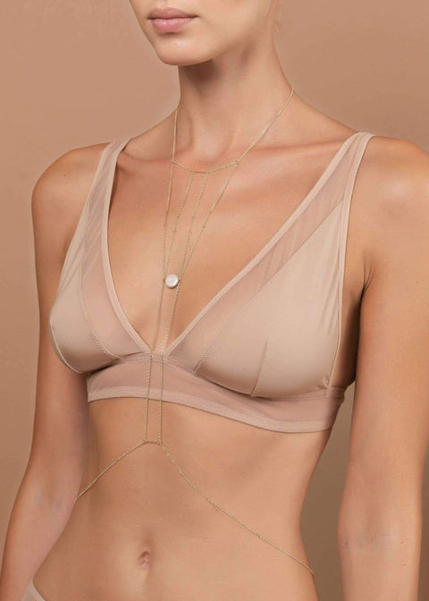 Pearl Manifestation Point Bodychain - Goldish