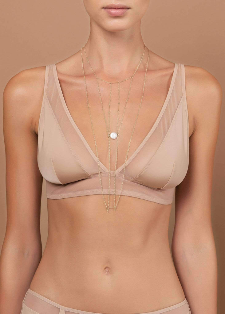 Pearl Manifestation Point Bodychain - Goldish