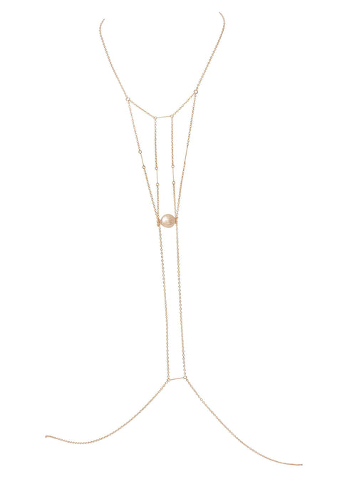 Pearl Manifestation Point Bodychain - Goldish