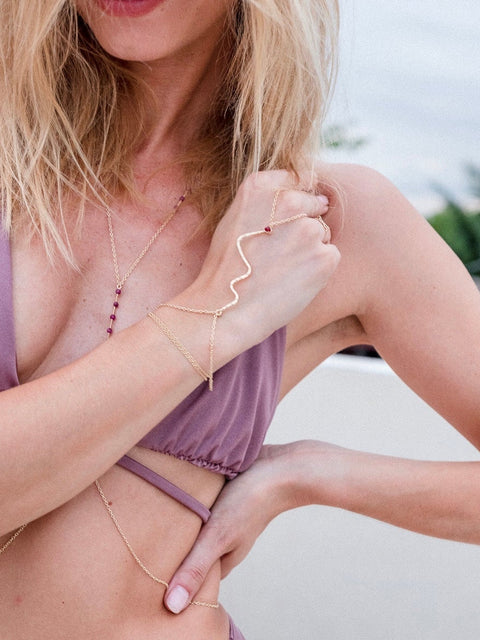 Serpentine Awakening Hand Chain - Goldish