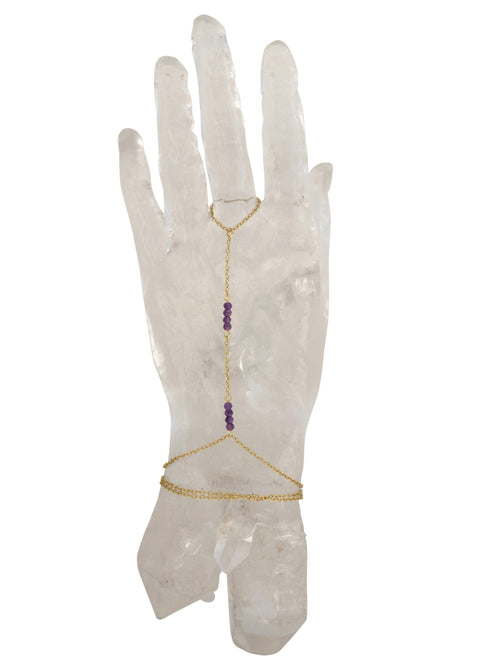 Gemstone Simplicity Handchain - Goldish