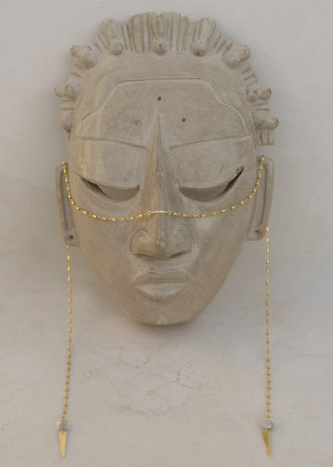 Disco Arrow Facechain - Goldish