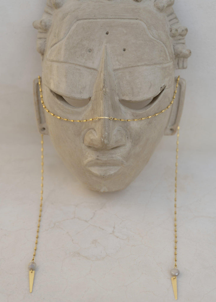 Disco Arrow Facechain - Goldish