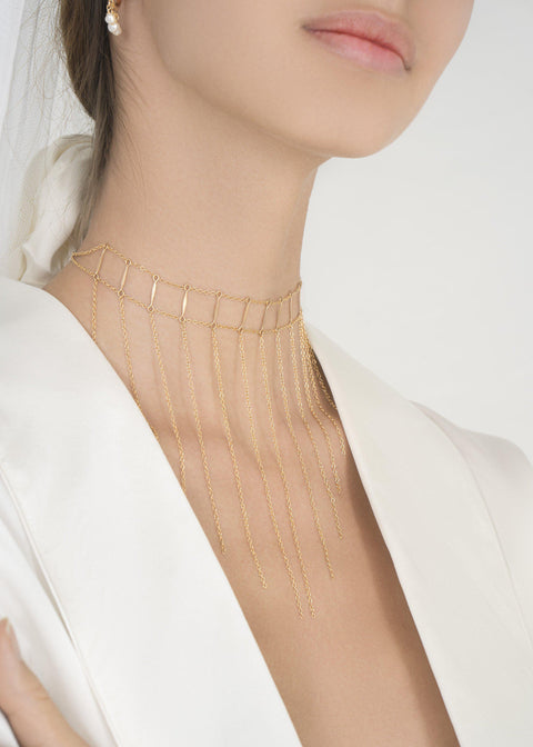 Waterfall Choker - Goldish