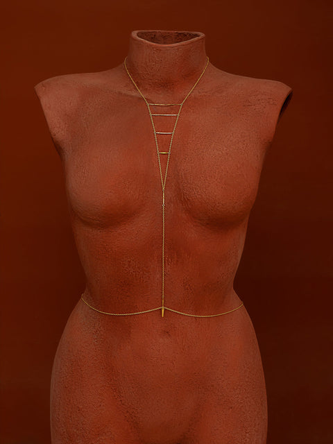 Cupid's Arrow Body Chain - Goldish