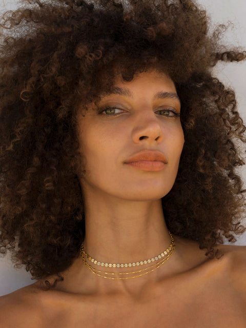 Disco Star Choker - Goldish