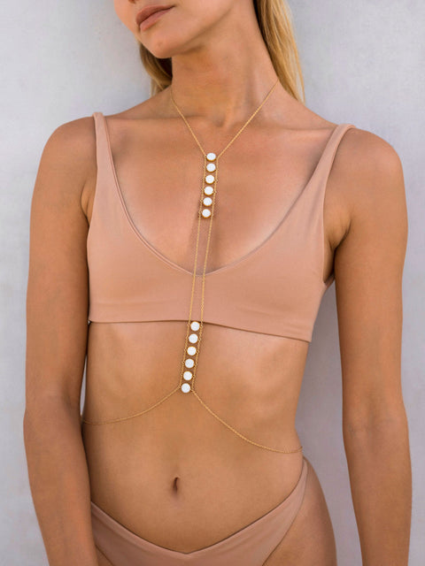 Circle Stone Ladders to Bliss Bodychain - Goldish